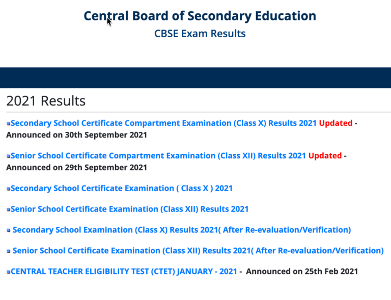 CBSE 10th Term 1 Result 2022 | Class 10th Term 1 Result Link @Cbseresults.nic.in