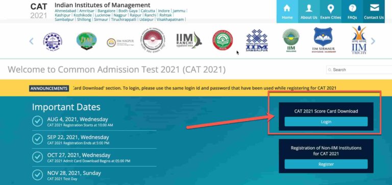 IIM CAT Result 2021 | Download CAT 2021 Score Card @iimcat.ac.in