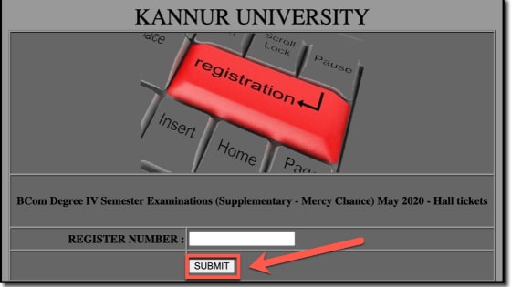Kannur University Hall Ticket