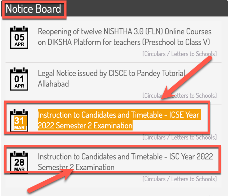 ISC Exam Dates Semester 2 | ISCE 10th & 12th Sem 2 Time Table