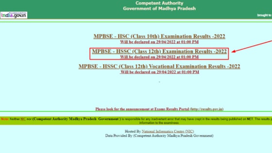 MP Board 12th Result 2022 | Get Direct Link @mpresults.nic.in